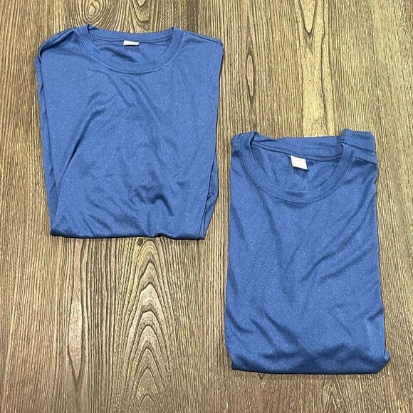 NWOT Sport-Tek 2 Pack T-Shirts Crewneck Short Sleeve Pullover Blue Size M - Picture 1 of 5